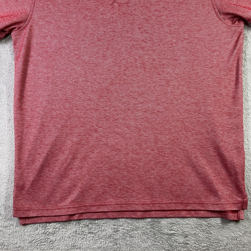 Members Mark Polo Shirt Adult Medium Red Pima Cotton Blend Preppy Casual Comfort - Picture 4 of 12